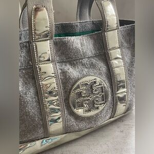 Tory Burch Silver and Gray Tote